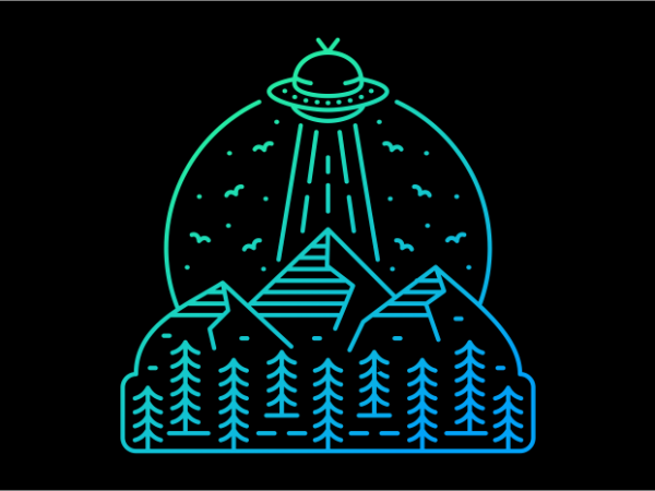 Ufo invasion graphic t-shirt design