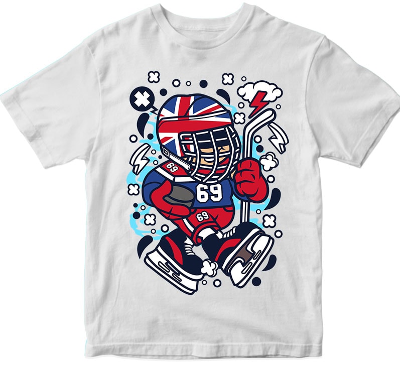 United Kingdom Hockey Kid t-shirt designs for merch by amazon