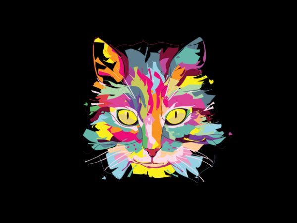 Cat love vector t-shirt design