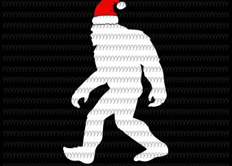 Bigfoot svg, bigfoot yeti sasquatch ugly christmas sweater, svg, png, dxf, eps file print ready shirt design