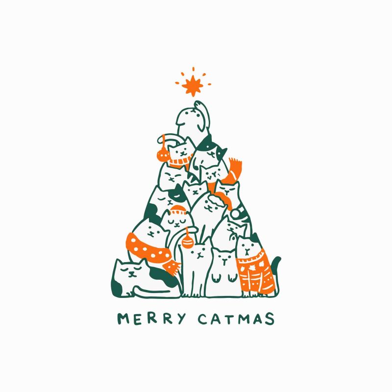 Merry Catmas Svg, Merry Catmas Funny Cats Christmas Tree Xmas Svg, Png, Dxf, Eps file tshirt factory