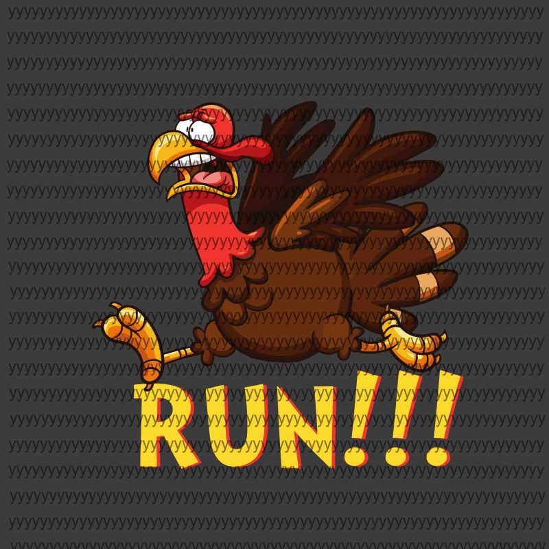 Funny Turkey Running Thanksgiving Family Svg, Png, Dxf, Eps design for t  shirt - Buy t-shirt designs