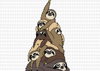 Christmas tree Sloth svg t shirt design to buy