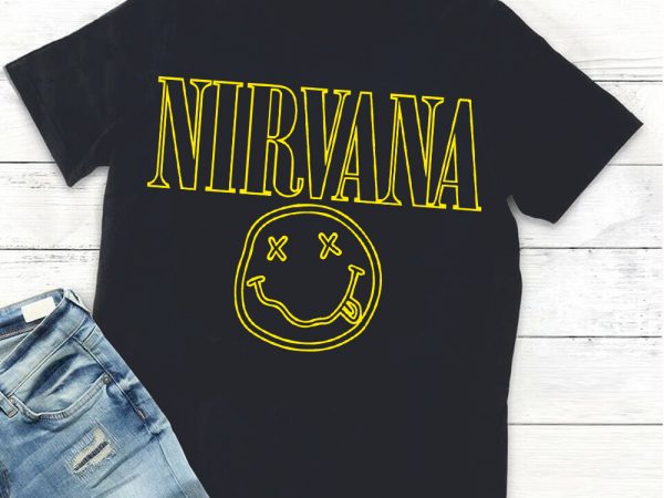 Nirvana smile,Nirvana smile svg T shirt vector artwork Nirvana smile,Nirvana smile svg T shirt vector artwork