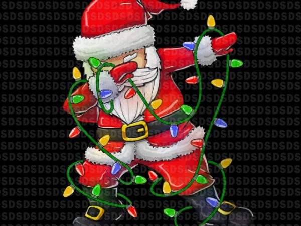 Santa dabbing png, santa dabbing light t-shirt design png