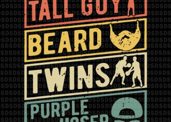 Tall guy beard twins purple hoser svg,Tall guy beard twins purple hoser t shirt design for purchase