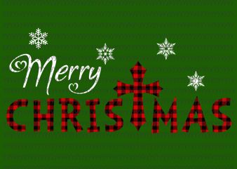 Merry Christmas SVG, Buffalo Plaid Christmas SVG, Merry Christ Mas SVG, Buffalo Check Christmas Sublimation vector shirt design