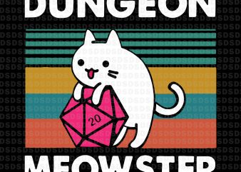 Dungeon meowster svg,Dungeon meowster vector shirt design