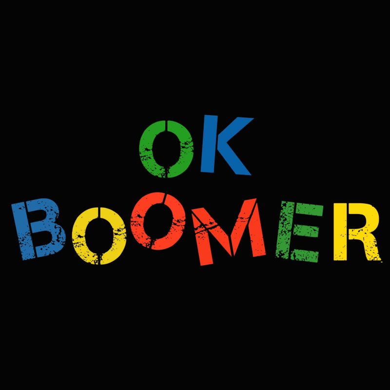 OK Boomer for Teenagers Millenials Gen Z Funny Meme svg, png, dxf, eps tshirt design for sale