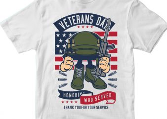 Veterans Day print ready vector t shirt design