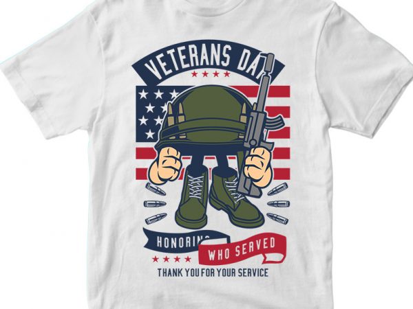 Veterans day print ready vector t shirt design