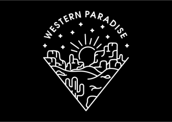 Western Paradise buy t shirt design artwork