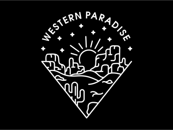 Western paradise buy t shirt design artwork