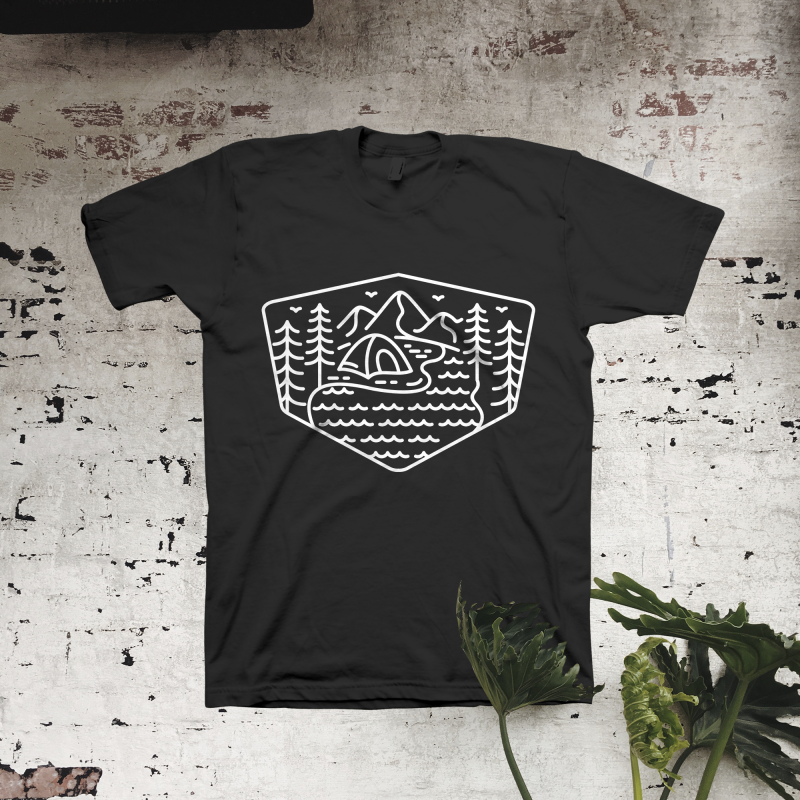 Wild Camping t shirt designs for sale