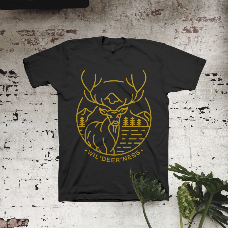 Wildeerness t shirt designs for printful