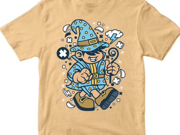 Wizard kid tshirt design for sale