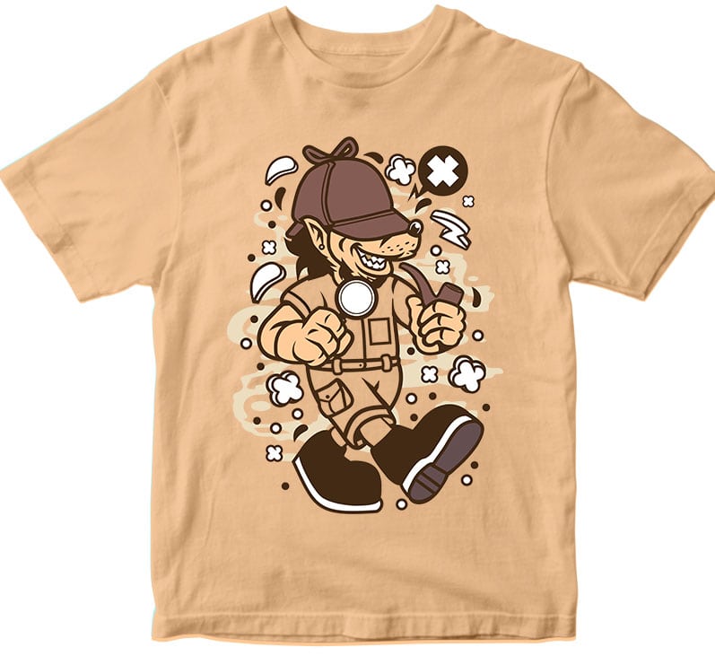 Wolf Detective tshirt designs for merch by amazon