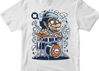 Wolf Drummer buy t shirt design for commercial use