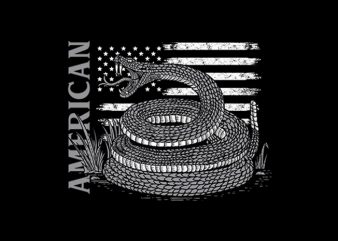 Snake America Vector t-shirt design