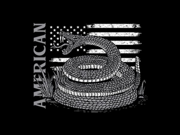 Snake america vector t-shirt design