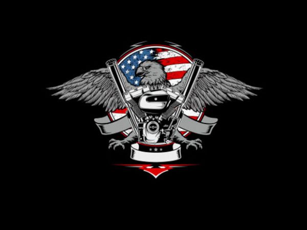American eagle machine vector t-shirt design