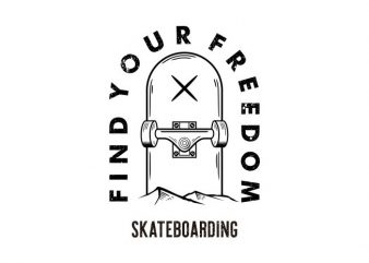 skateboarding Vector t-shirt design