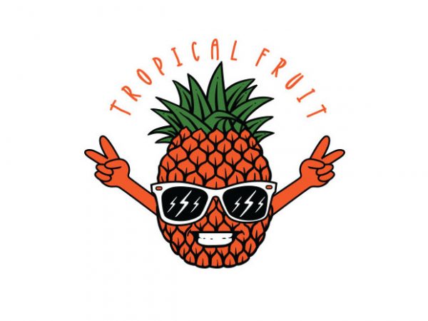 Tropical fruit vector t-shirt design