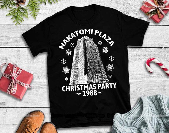 Nakatomi plaza christmas party 1988 svg,nakatomi plaza christmas party 1988,nakatomi plaza christmas svg,nakatomi plaza vector t-shirt design for commercial use