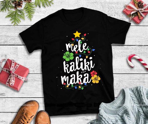 Mele Kalikimaka christmas tree svg,Mele Kalikimaka christmas tree t shirt designs for printful