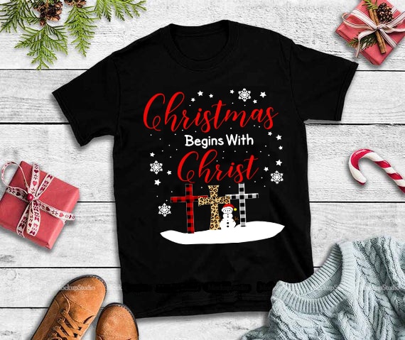 christmas begins with christ shirts