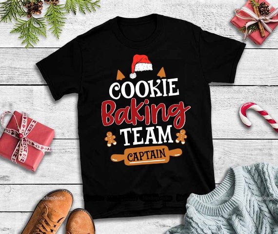Cookie backing team captain svg,Cookie backing team captain design tshirt vector shirt designs
