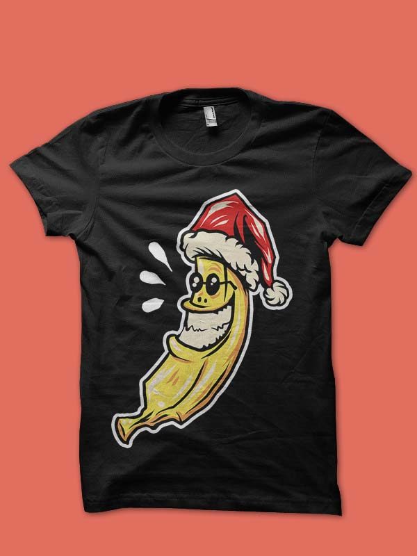 santa banana tshirt design t shirt designs for sale