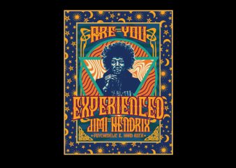 are you experienced psychedelic print ready vector t shirt design