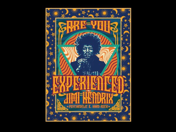 Are you experienced psychedelic print ready vector t shirt design