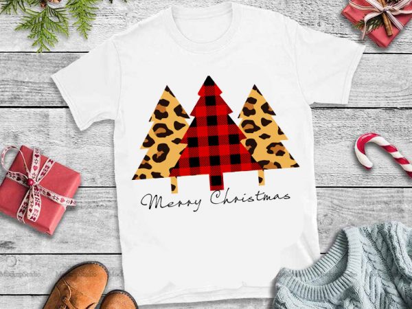 Merry christmas tree leopard plaid, merry christmas tree leopard plaid design tshirt