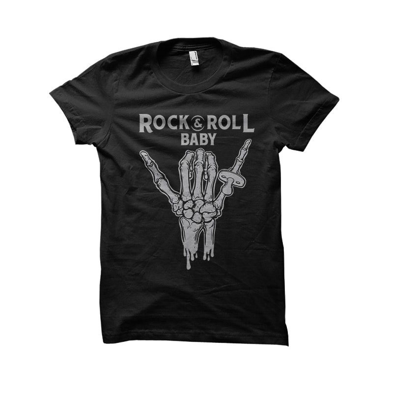 rock & roll baby Vector t-shirt design buy tshirt design