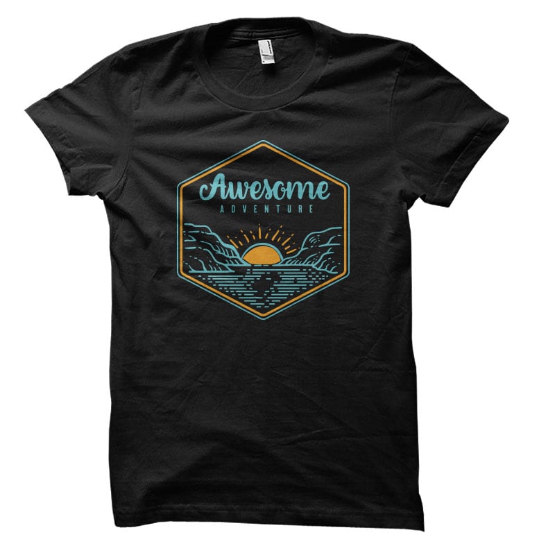 Awesome Adventure Vector t-shirt design - Buy t-shirt designs