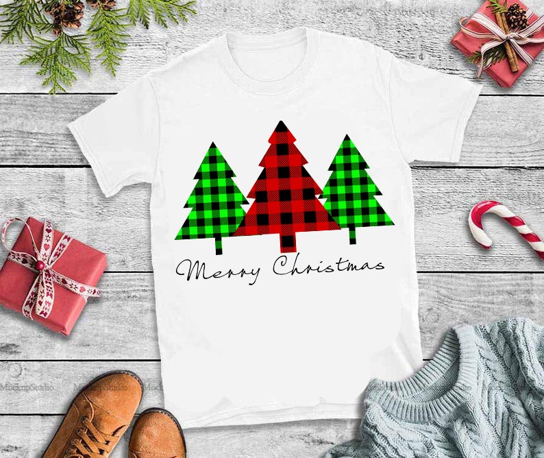 Merry christmas tree leopard plaid, merry christmas tree leopard plaid design tshirt t shirt designs for print on demand