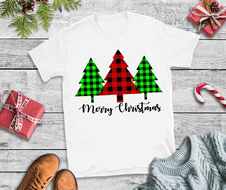 Merry christmas tree leopard plaid, merry christmas tree leopard plaid design tshirt t shirt designs for print on demand