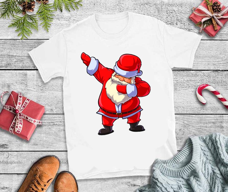 Dabbing Santa Claus Christmas PNG,Dabbing Santa Claus Christmas t shirt designs for print on demand