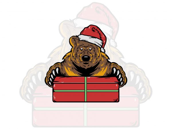 Bear christmas t-shirt design