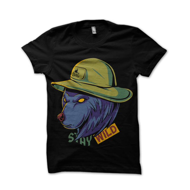 Stay Wild t shirt designs for merch teespring and printful