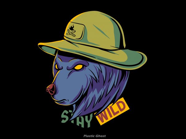 Stay wild t shirt design png