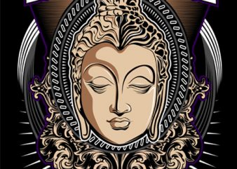 Budha t-shirt vector