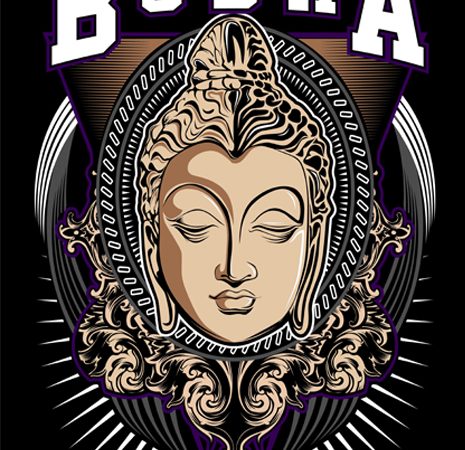 Budha t-shirt vector