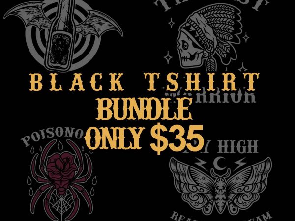 Black tshirt bundle tshirt design