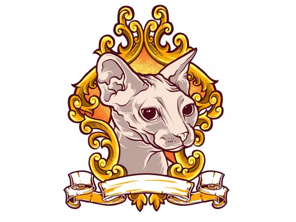 Queen cat vector shirt design