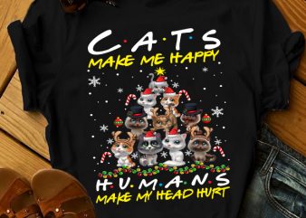 CAT MAKE ME HAPPY t shirt design to buy