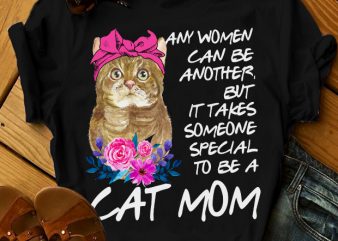 CAT MOM graphic t-shirt design