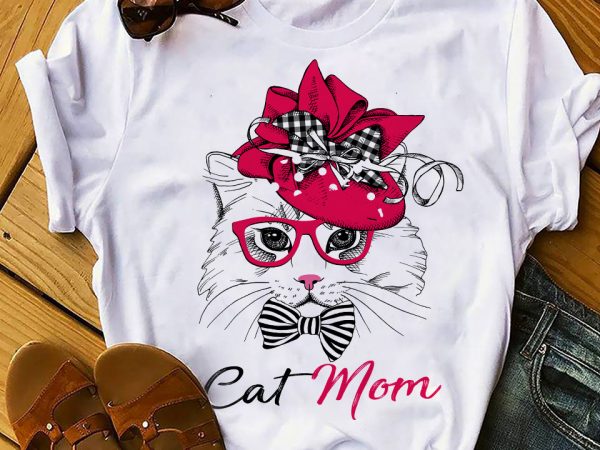 Cat mom pink buy t shirt design